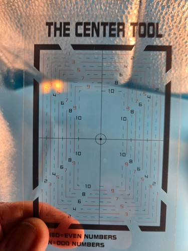 Card centering tool for - centering,